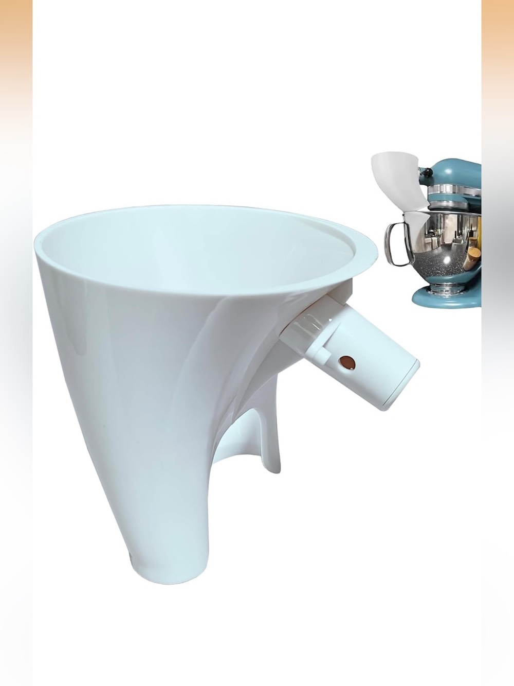 New Open Box Flour Funnel for KitchenAid Stand Mixers, Compatible Artisan KSM150